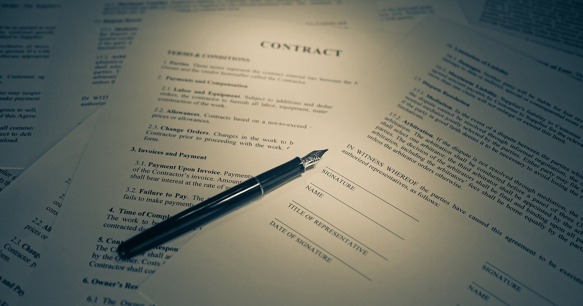 Legal Contract & Signature - Warm Tones