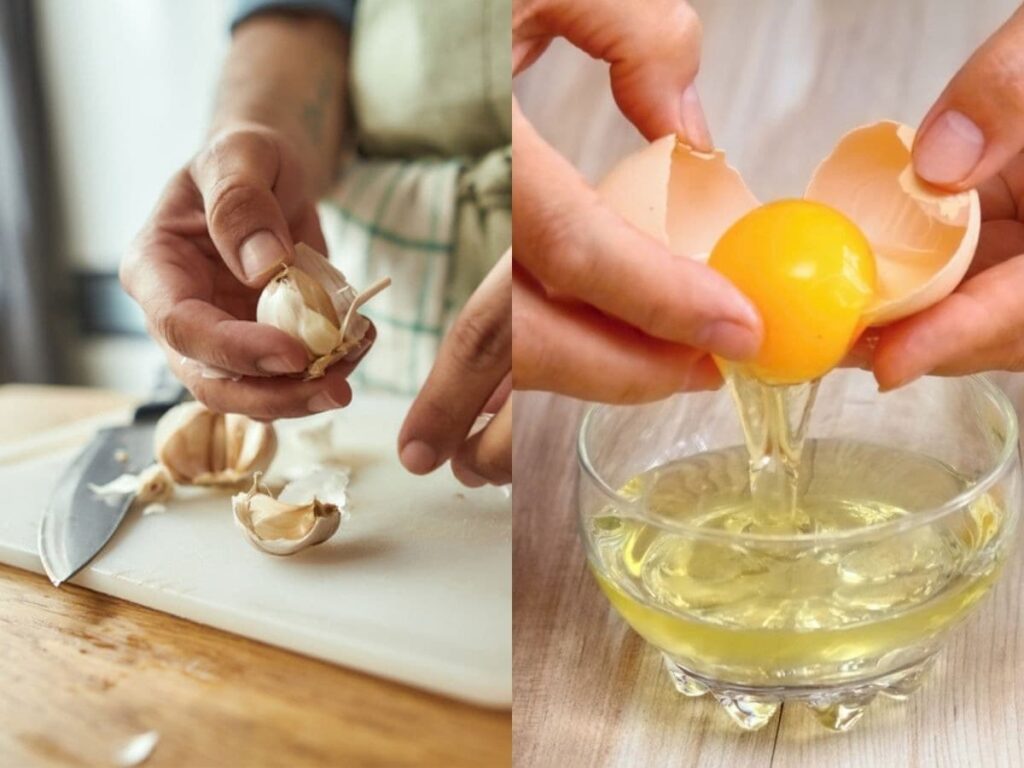 Easy Tricks for Mess-Free Garlic Chopping and Egg Cracking!