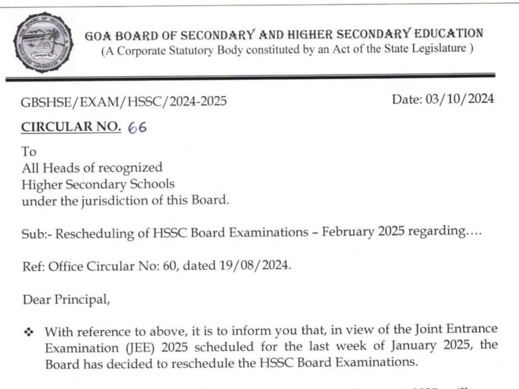 Goa Board Alters Class 12 Exam Dates for 2025: Here's Why