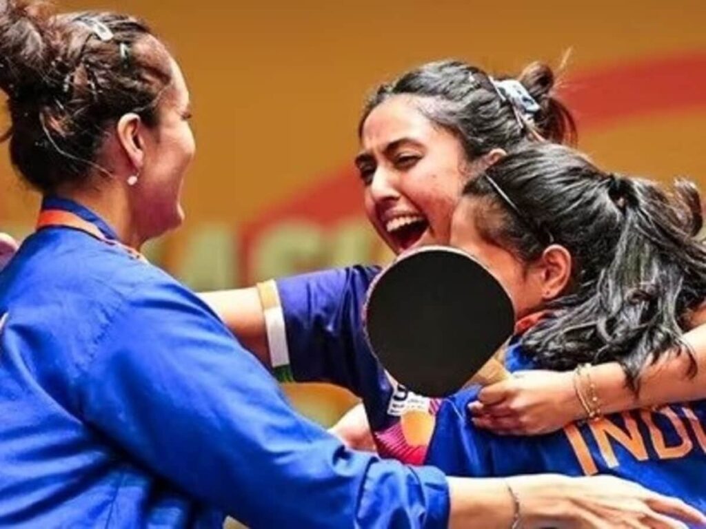 Indian Team Makes History at Asian Table Tennis Championship; Ayhika Shines!