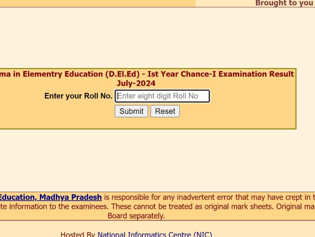 MP DElEd Result 2024: Check First and Second Year Results Now on mpresults.nic.in