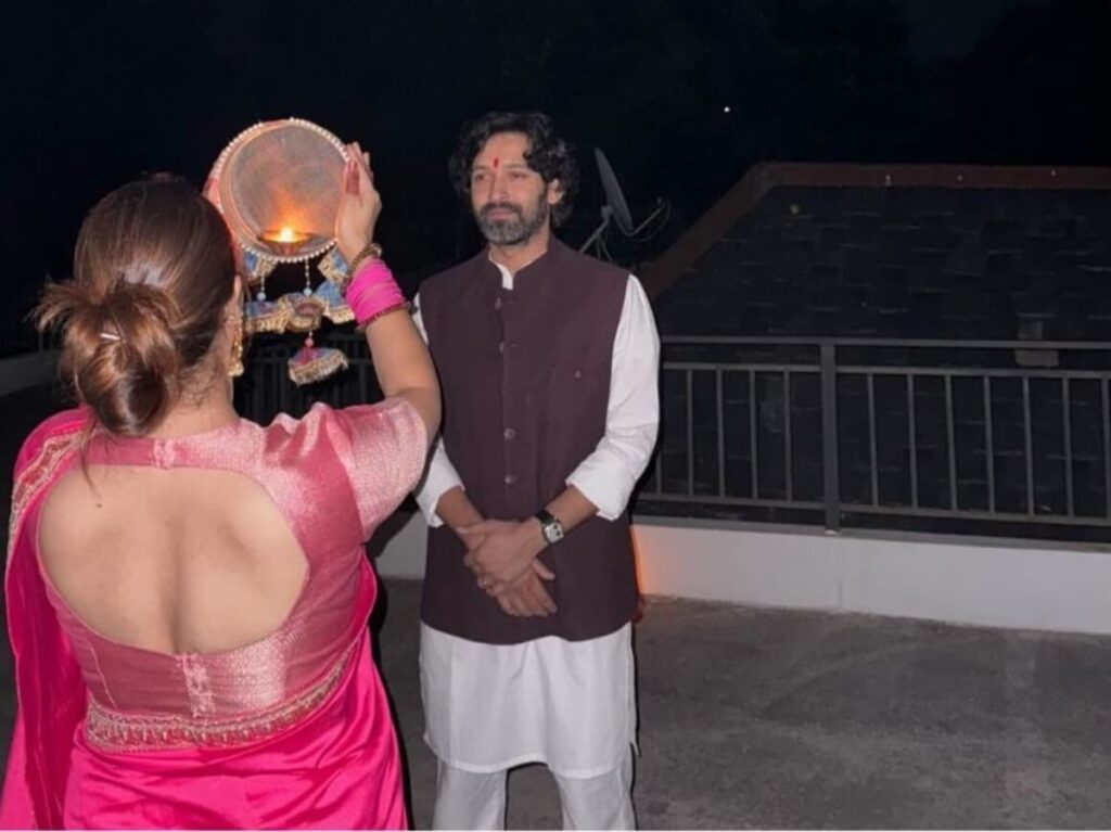 Vikrant Massey Celebrates Karwa Chauth with His Wife, Fans React to One Revealing Photo