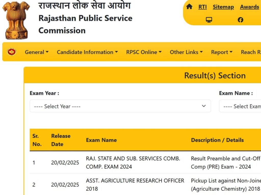 RPSC RAS 2025 Results: 21,539 Candidates Succeed - Check Cutoff and Scores!