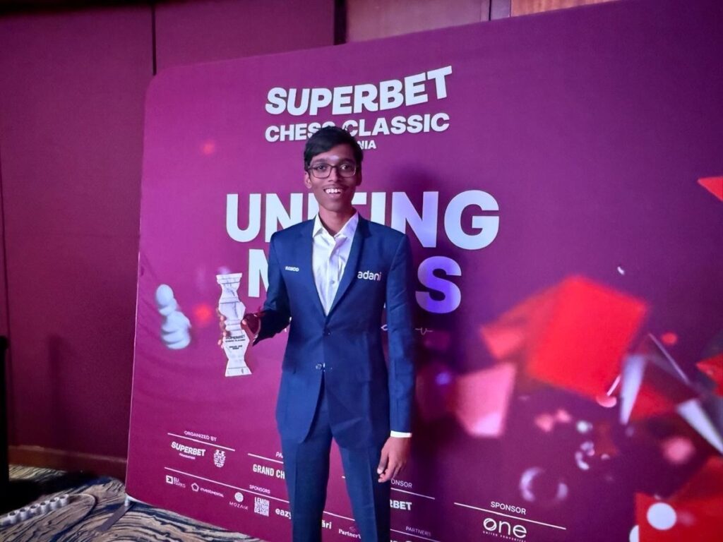 Indian GM R Praggnanandhaa Wins Thrilling Tie-break at Superbet Chess Classic